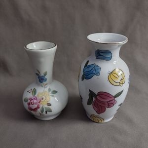 Two Hand Painted Porcelain Vases